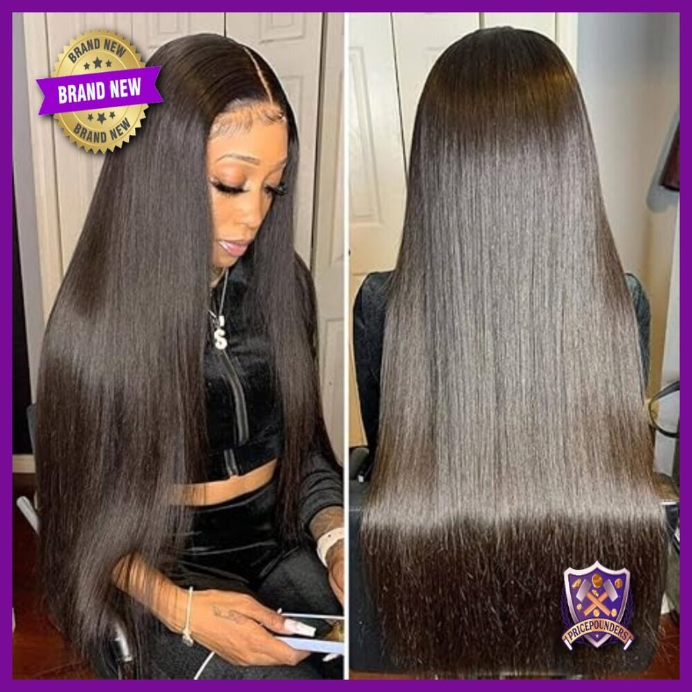 Human Hair Lace Front Wig 26 Inch Brazilian Straight 220% Density